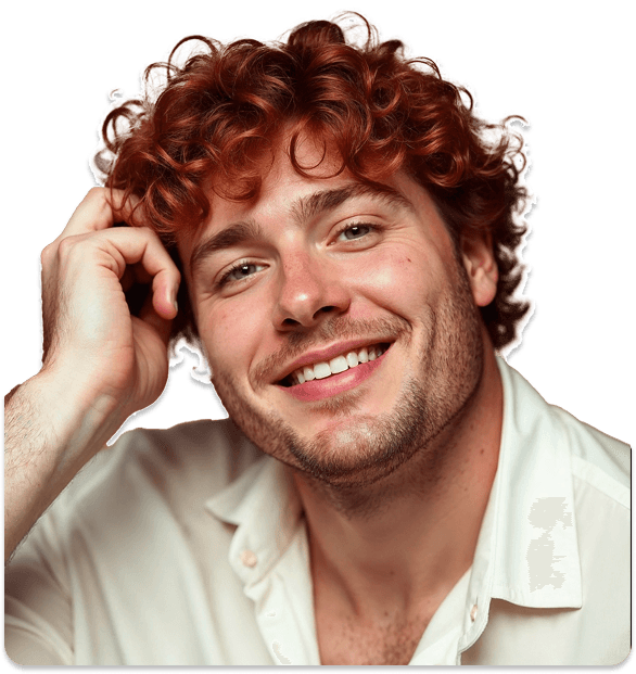 Smiling man in hat and hoodie, confident wellness look for healthcare and telemedicine features