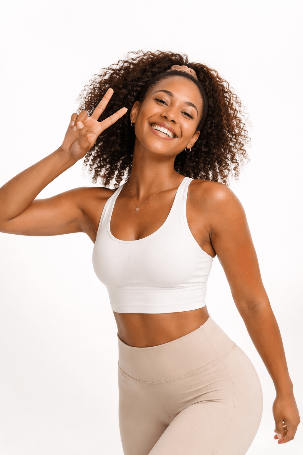 Woman smiling naturally