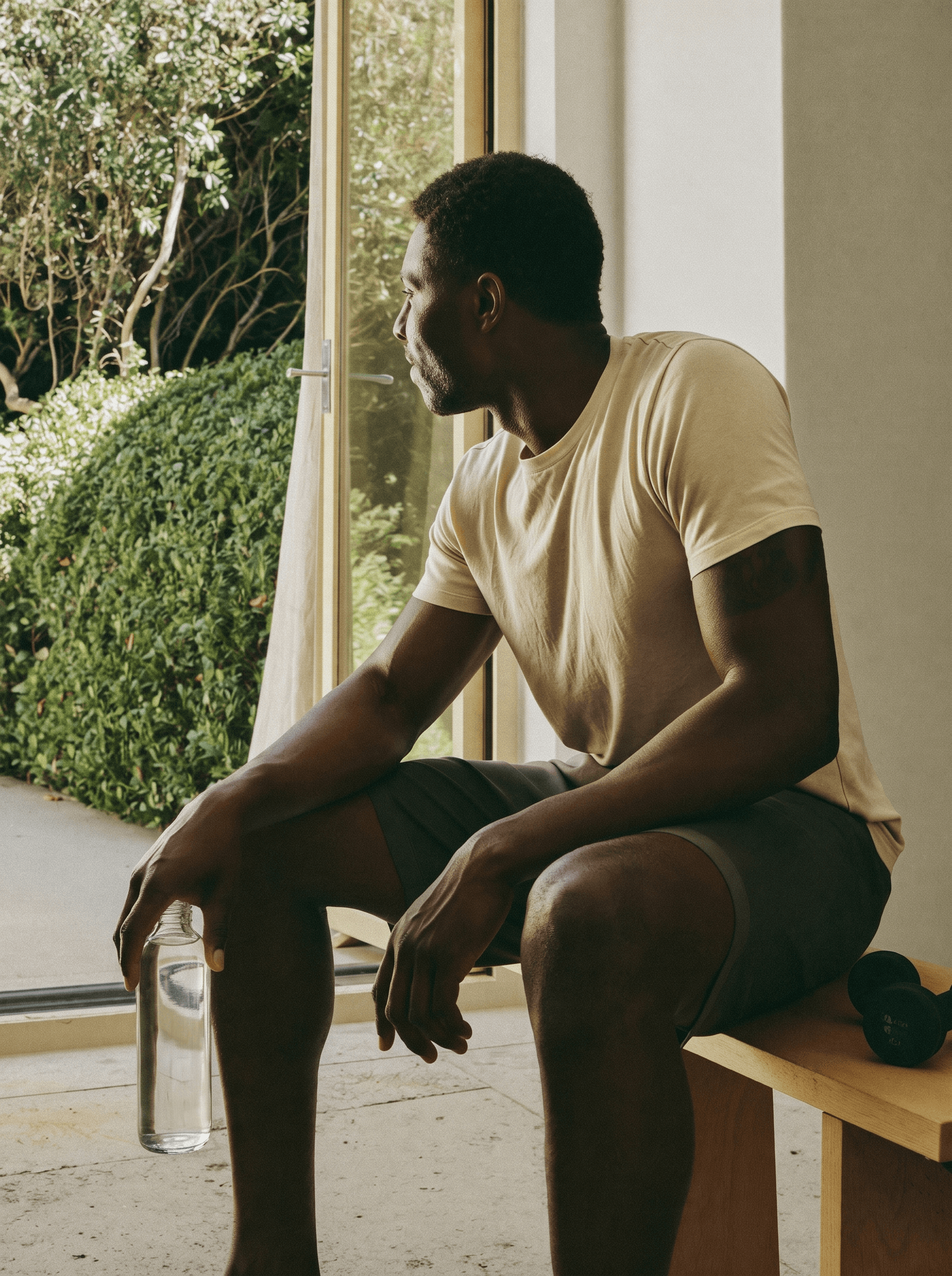 A quiet moment after exercise