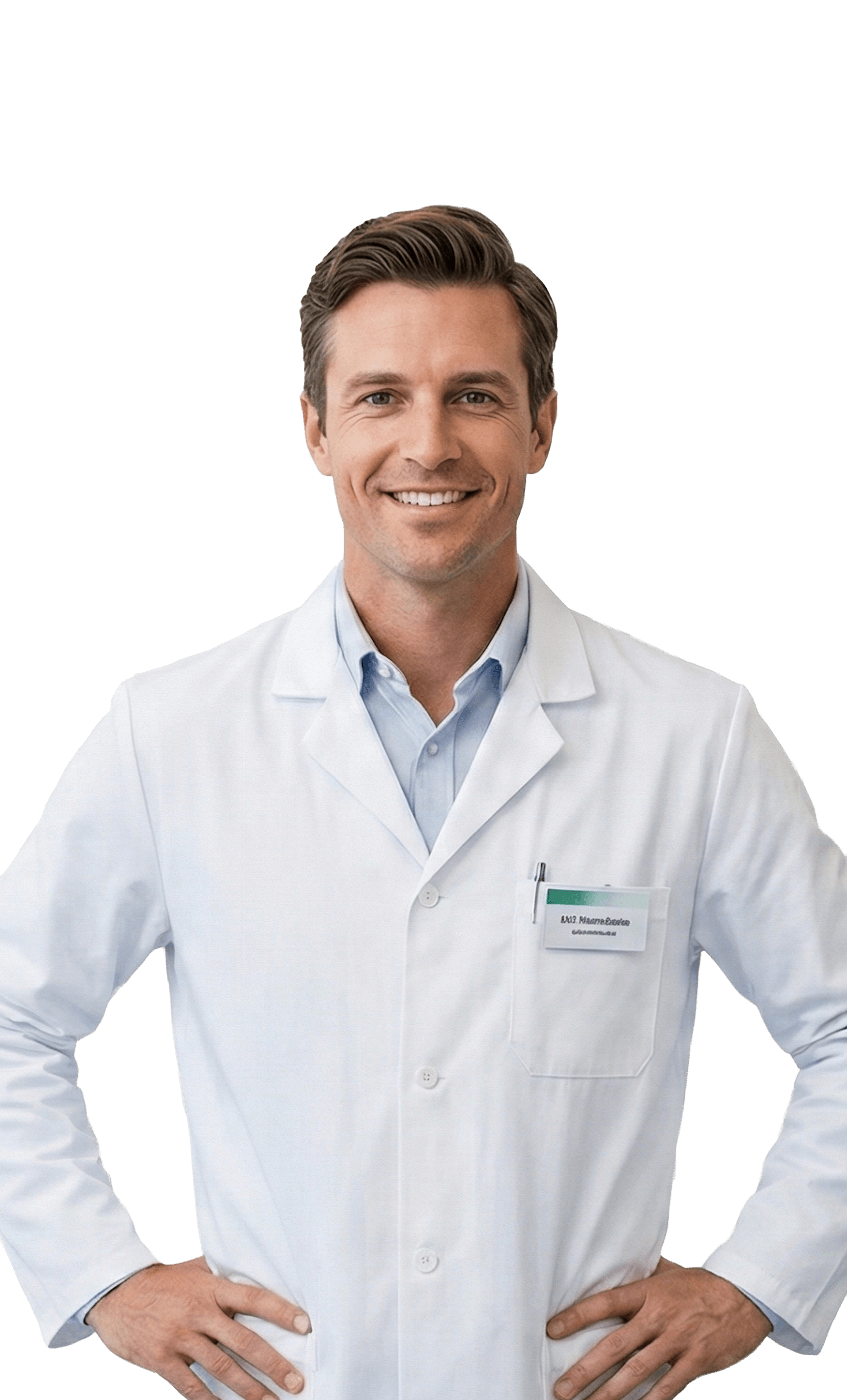 Female pharmacist holding a clipboard